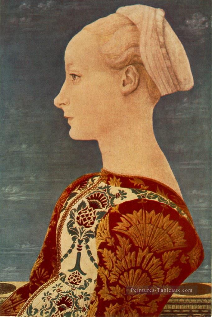 Portrait d’une jeune femme Renaissance Domenico Veneziano Peintures à l'huile